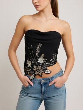 Vtg MKM Designs Y2K Black Camisole with Logo Tag